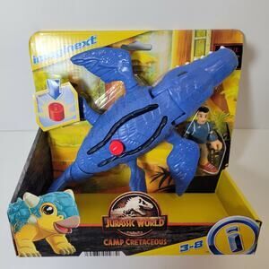 Jurassic World CAMP CRETACEOUS IMAGINEXT Mosasaurus & Kenji Figure Toy Dinosaur
